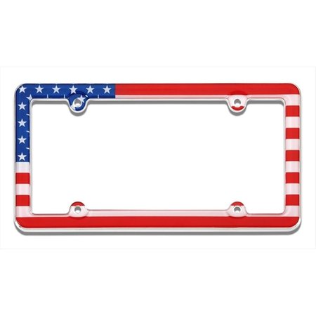 STRIKER USA Flag License Plate Frame, Chrome ST55961